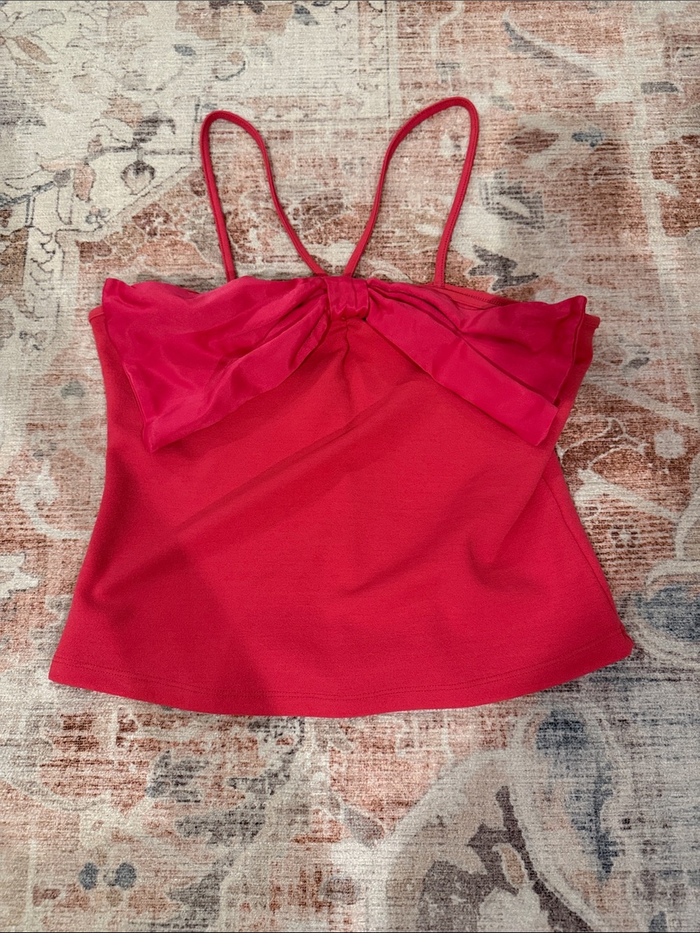 Anthropologie Hot Pink Bow-Front Camisole